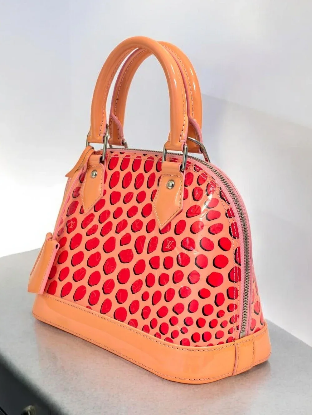 Louis Vuitton Limited Edition Alma BB Monogram Vernis Jungle Dot Crossbody Bag